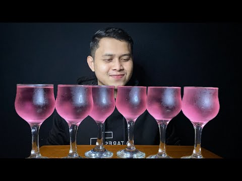 ASMR DRINKING PINK WATER | MUKBANG COLD FRESH DRINK