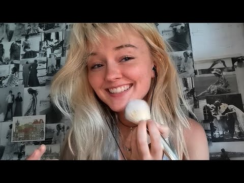 ASMR Face Brushing and Repeating Your Names❣️