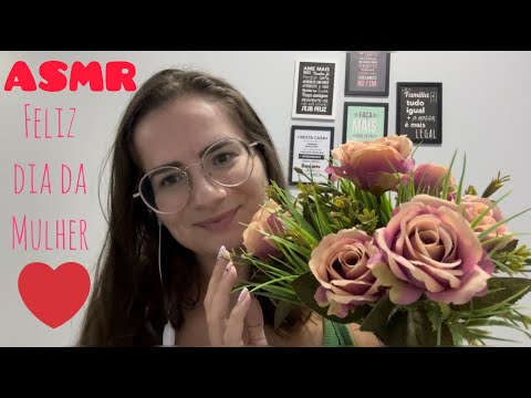 ASMR Caseiro te maquiando para o dia da mulher #asmr #diadamulher