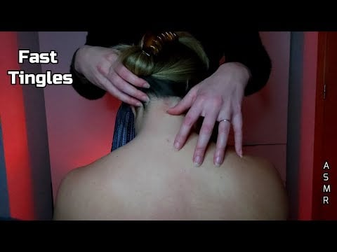 ASMR Fast and Aggressive Scratching, Tapping, Rubbing on Nape, Shoulders and Back - No Talking