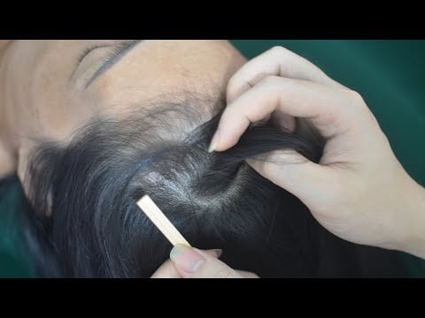 ASMR Nape Scratching, Scalp Massage & Hair Combing On Real Person For Stress Relief