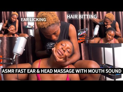 Aggressive Scalp Scratching, Mouth Sounds, Hair Chewing & Dandruff Head Massage ASMR