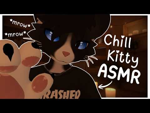 [Furry ASMR] Chill Kitty tries to relax you to sleep :3 [Sleep-aid] [Soft-spoken] [Mic brushing]