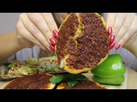 ASMR LAHMACUN / LAHM B’AJIN / SOUR SALAD / no talking / CREMA ASMR #asmr #mukbang #lahmacun #food