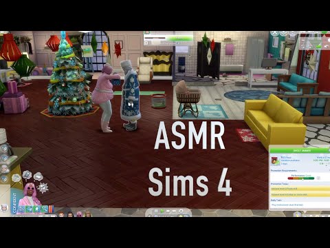 Preparing The Baby Room, Sharing Big News With Santa ASMR Chewing Gum Sims 4