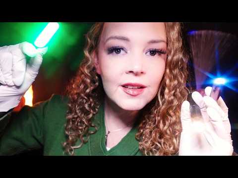 Doctor Whispers Calming Eye Scan ASMR | Light Triggers & Glove Sounds