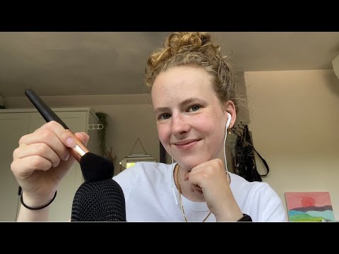 ASMR - Test video 🌠 mic brushing, tapping & whispers