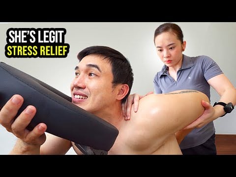ASMR She’s LEGIT Head, Neck & Shoulder Chair Massage for Stress Relief
