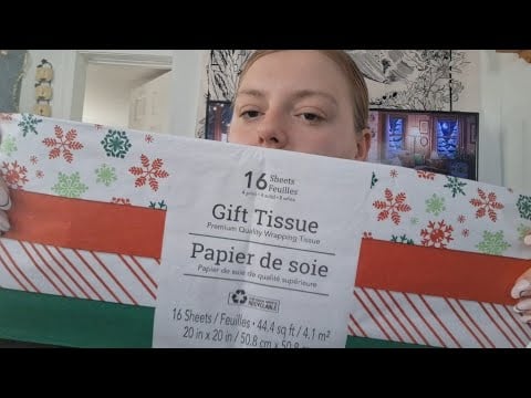 ASMR- Dollar Tree Haul (Christmas Gifts and Wrapping Supplies) Lofi with Rambling Tapping 