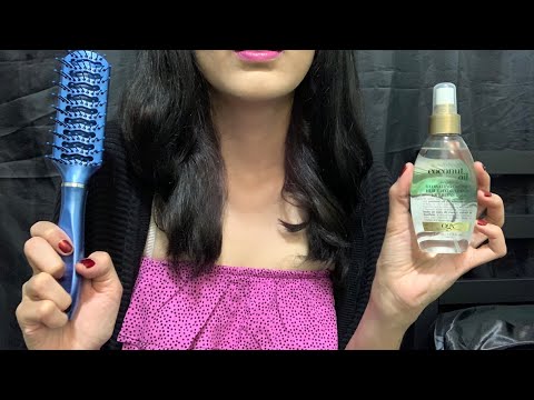 Hair Brushing ASMR  No Talking