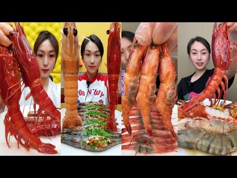 🦐🔥 Ultimate Giant Seafood Mukbang Feast | ASMR Eating Sounds & Spicy Sauce Explosion