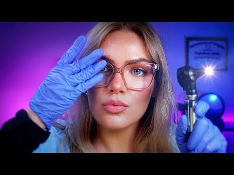 ASMR Meticulous Otoscope Exam👂Ear to Ear Up-Close Inaudible Whispers | Behind YOU, Eyes Closed