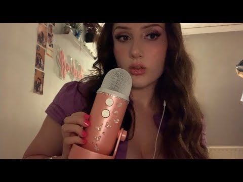 IM BACK! ASMR RAMBLING, SHIRT SCRATCHING, MOUTH SOUNDS etc.