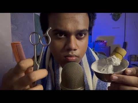 ASMR Fastest Haircut and Shave for the best sleep (100% sensitivity) 