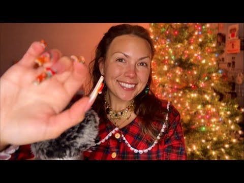 asmr/ long nails + Christmas lights🎄✨ 