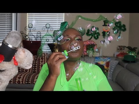 Green Bubbles In Your Face ASMR TRIDENT