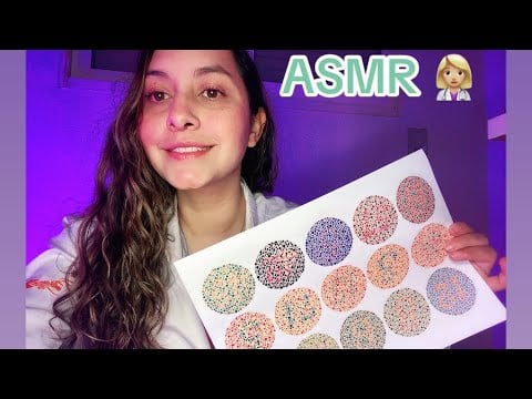 ASMR | SOY TU OFTALMÓLOGA , PUEDES VER LOS COLORES? 👩🏼‍⚕️♥️🧡💕