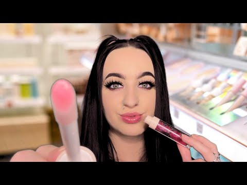 [ASMR] V-Day Lip Gloss Try On Bar 💋 | Soft Spoken