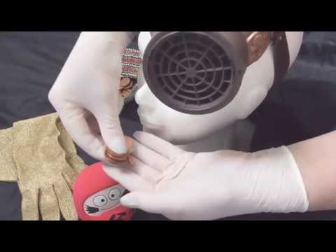 Latex* Gloves*Gold and Steampunk mask  [[ASMR]]