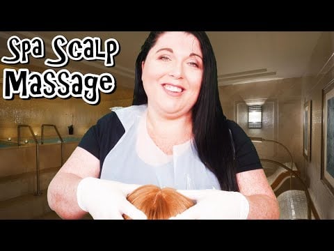 ASMR Spa Scalp Massage Roleplay (Plastic Apron, Gloves, Wet Sounds, Hair Brushing Sounds)