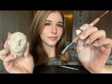 ASMR Sculpting Your Face (whispered) 