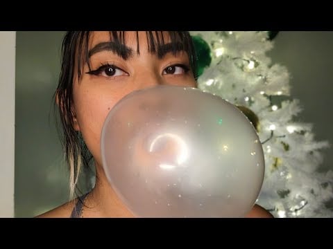 ASMR Chewing Dubble Bubble And Super Gum , Blowing Bubbles , Chewing Sounds + Rambles