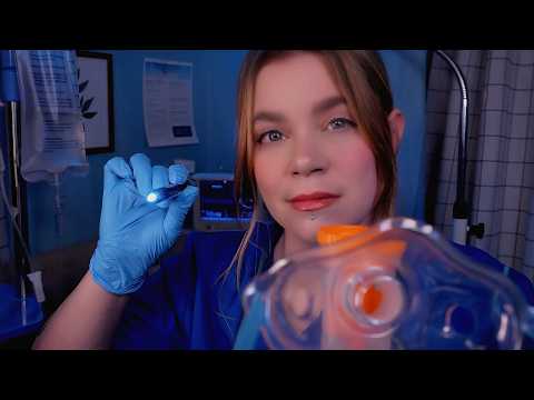 ASMR Full Body Nurse Exam in Intensive Care | Nebulizer Treatment | Medical Roleplay