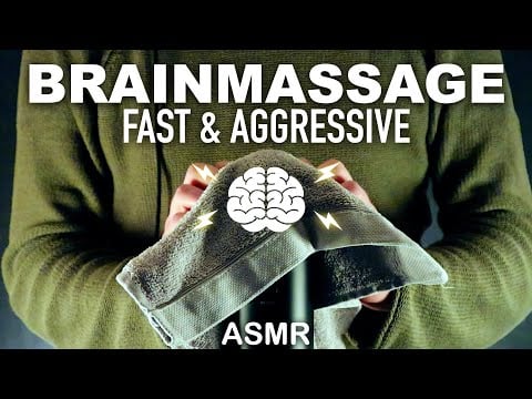 ASMR Brainmassage Fast & Aggressive (With A Towel) No Talking