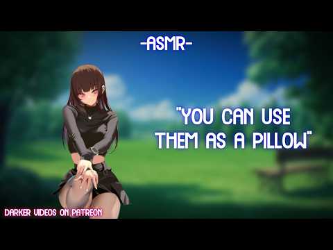 [ASMR] [ROLEPLAY] ♡best friend lets you use her thighs♡ (binaural/F4A)