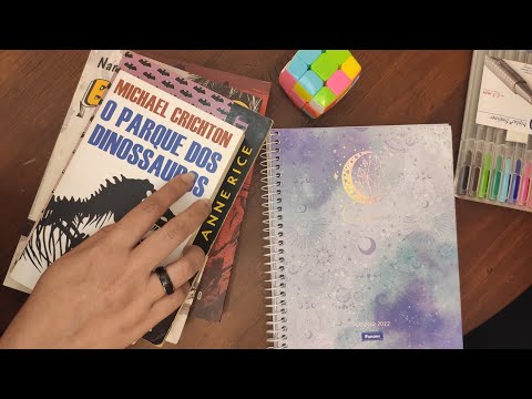 ASMR Muitos SUSSURROS - Mostrando Livros e Planner