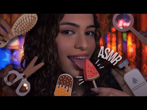 ASMR Brinquedos de Madeira para Relaxar e Dormir • Sons que Acalmam 🧸😴