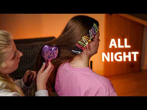 ASMR Hair Brushing ONLY 🎀 ALL NIGHT to Melt Your Brain & Sleep Deeply (No Talking)