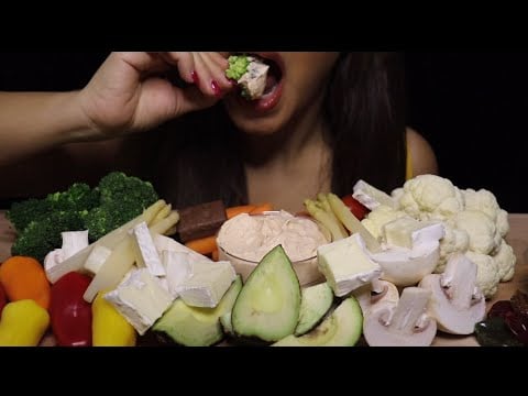ASMR CRUNCHY SOFT VEGGIE PLATTER  CHEESE RANCH DIP LAVASHAK MUKBANG #asmr #mukbang #crunchy #cheese
