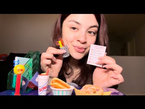 ASMR organizing your new desk but you’re a mini 💗 (tapping and scratching)