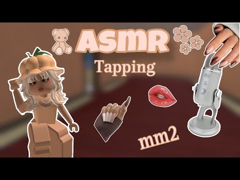 ASMR tapping || playing mm2 ROBLOX ~ custom video✨🤎