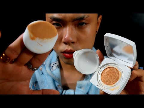 Makeup on Yo Screen 💆🏻‍♀ ASMR: CHANEL Foundation, MAC Contour, Puff & Brush Sounds · Korean