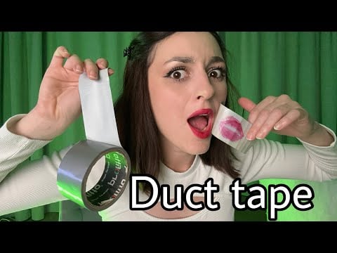 ASMR Shut my mouth duct tape 😋 | Very sticky sounds 😉