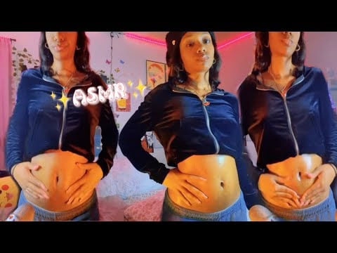 ASMR 5 minutes Belly Massage with Baby Oil Gel