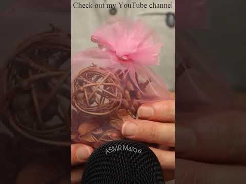 ASMR Gentle fidgeting with a bag of potpourri #short