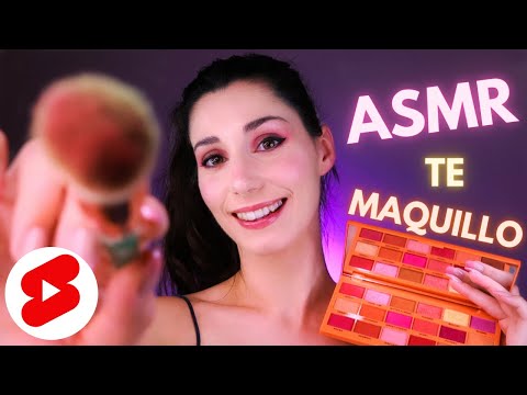 ASMR TE MAQUILLO PARA TU CITA 💗 ROLEPLAY en ESPAÑOL (un poco RÁPIDO y AGRESIVO) #Shorts