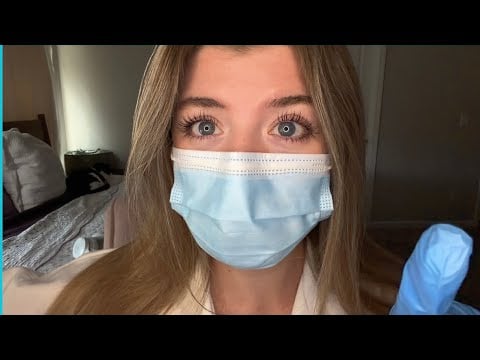 ASMR - Latex Gloves Face Inspection (Inaudible | less talking) 