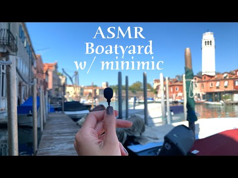 ASMR 🌙 Boatyard w/ minimic - Boats bobbing, tool sounds, chatter (no talking)