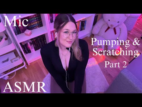 Gentle Mic Scratching and pumping on my Knees 💦 Part 2 | ASMR for Deep Relaxation