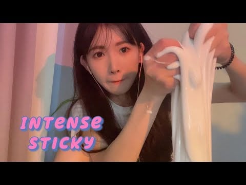 SLIME ASMR 軟糯糯的史萊姆 黏糊糊的聲音｜視覺解壓 Sticky Tapping | Sticky Sounds