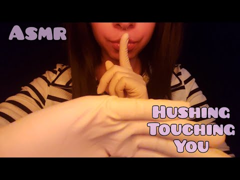 ASMR ◇ Hushing/touching you with surgical latex gloves 💫