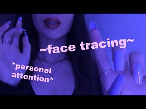 ASMR | Face tracing with trigger phrases | Clicky whispers 🔍🧿
