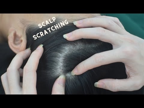 ASMR Head Scratching Real Person, Hair Parting, Hair Sounds For Stress Relief