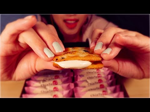 (Eng Sub)ASMR. Crunchy Nougat Cracker Eating Sounds 🍪