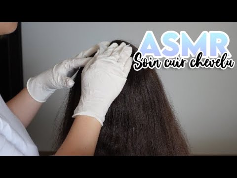 ASMR - Soin du cuir chevelu (gants latex, massage, brosse à cheveux...)