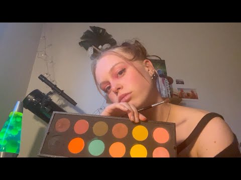 asmr doing your makeup for a party